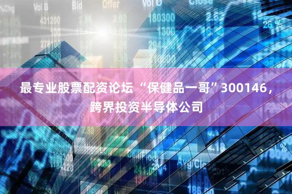 最专业股票配资论坛 “保健品一哥”300146，跨界投资半导体公司
